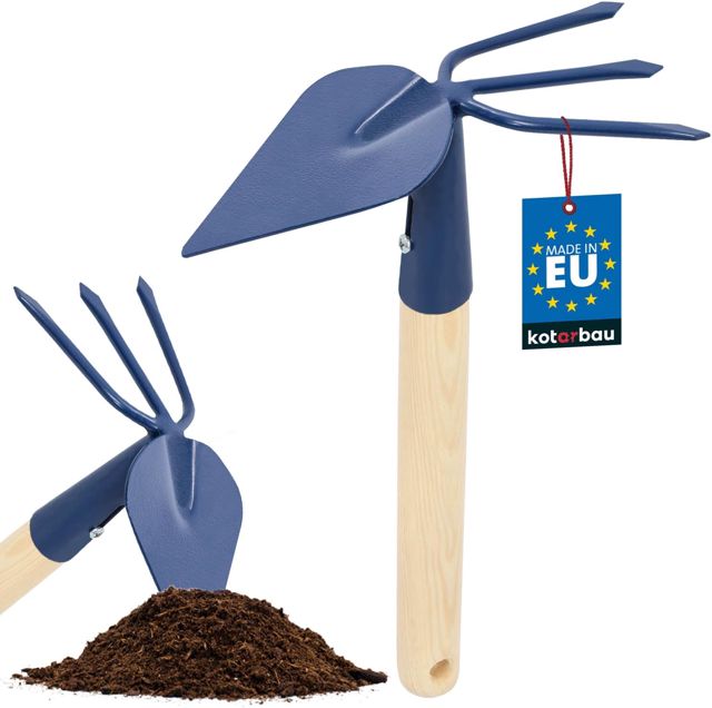 KOTARBAU Motobineuse de jardin avec lame en forme de cœur 3 dents pour transplanter, désherber, entretien du jardin