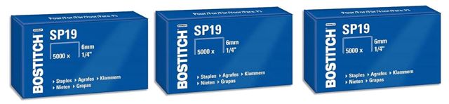 BOSTITCH - 3 Paquets de 5000 Agrafes SP1906Z (15000 agrafes au total)