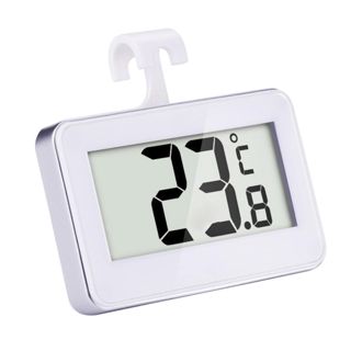 VICASKY Thermomètre Numérique Magnétique Plastique Blanc Haute Précision, Magnétique Lot de 2 pour Réfrigérateur et Congélateur Cuisine et Chambre