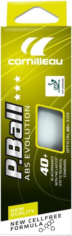 Cornilleau - Balles P-Ball ABS Evo ITTF X3 310555 Blanc Taille Unique