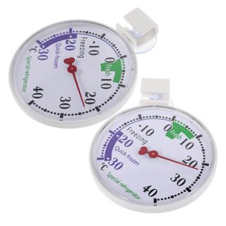 ibasenice Thermomètres de Réfrigérateur Portables 2 Pcs en Plastique Réutilisable, Solide, Lecture Précise Cuisine et Supermarché, Design Compact et Pratique