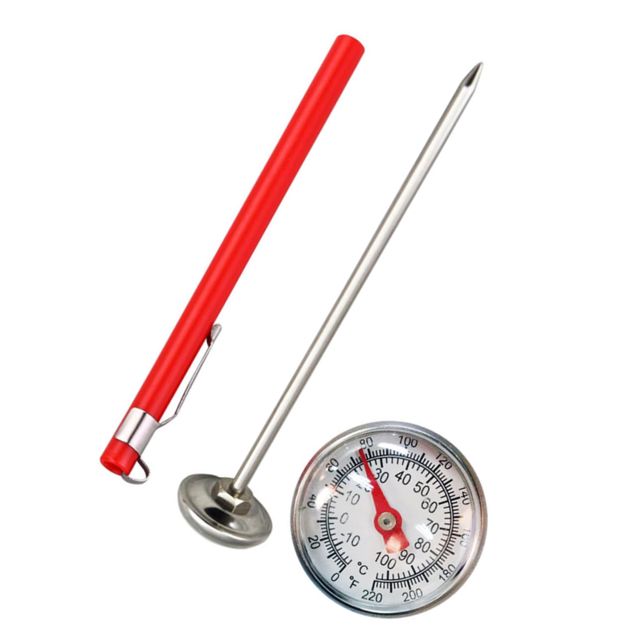UKCOCO Thermomètre Alimentaire Acier Inoxydable avec Précise pour Viande Café et Lait Utilisation Quotidienne Cuisine avec Pratique