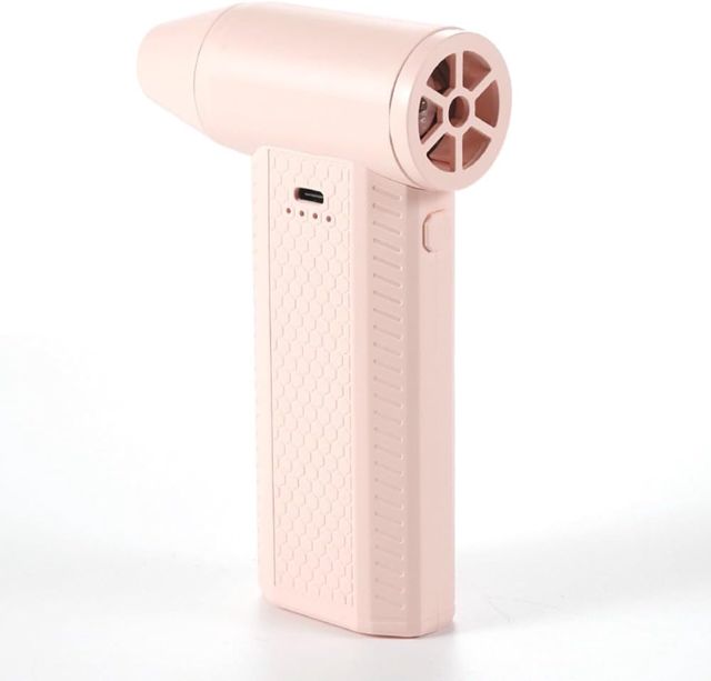 Dépoussiéreur électrique portable avec moteur sans balais, 180 W 130 000 tr/min Mini souffleur pour nettoyage électronique, 4 vitesses réglables, rechargeable USB-C, 7,4 V 4000 mAh, blanc