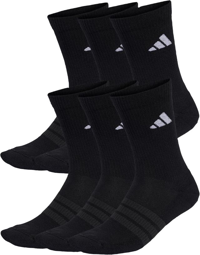 adidas Unisex Chaussettes matelassées mi-mollet (6 paires)