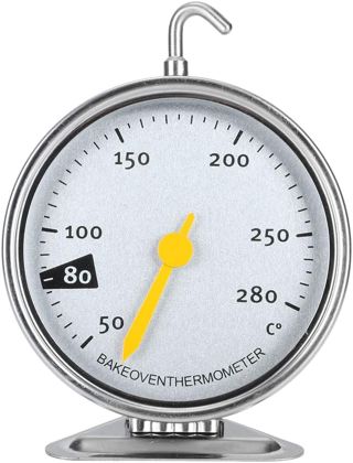 Thermomètre de Four à Grand Cadran en Acier Inoxydable, avec Crochet, Outils de Mesure de Cuisine, 50-280 ℃