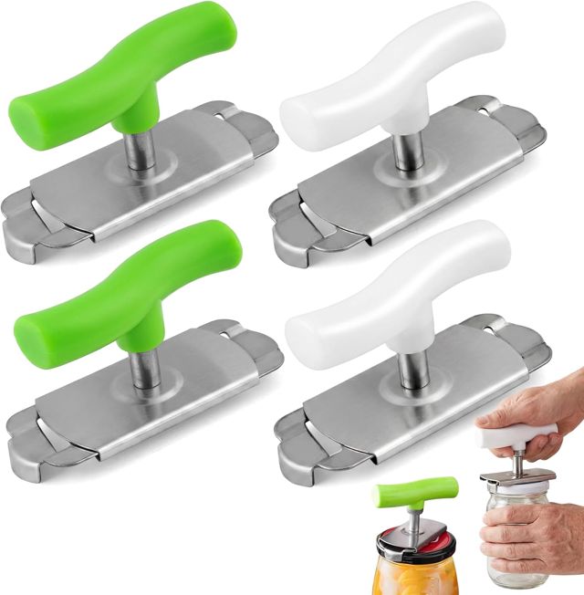 4 Pièces Ouvre-Bocal Réglable, Ouvre Bocal Sans Effort, Ouvres Boite