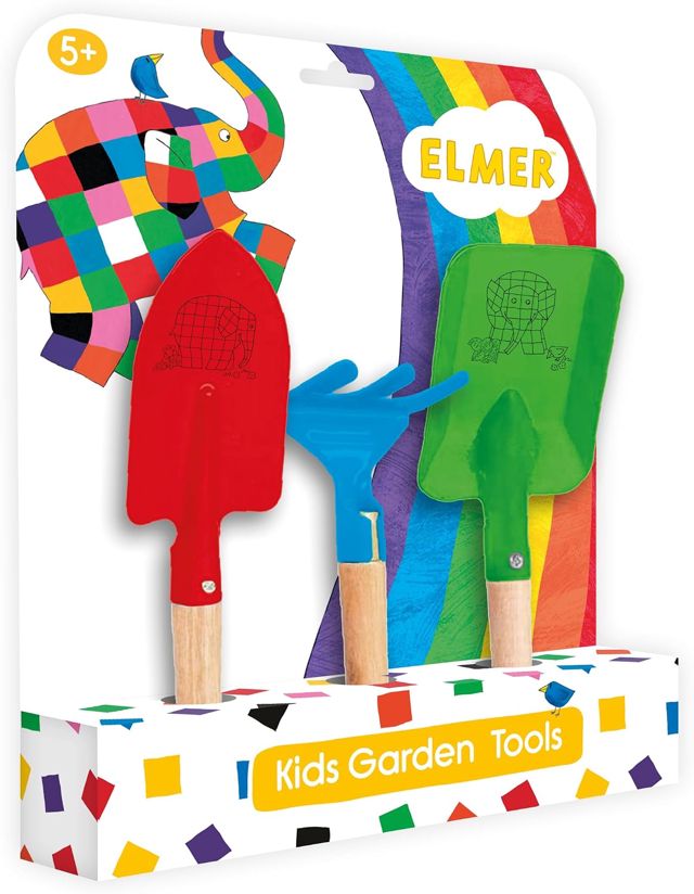 Robert Frederick- Elmer The Elephant Ensemble d'outils de Jardin, RFS13840, Multicolore