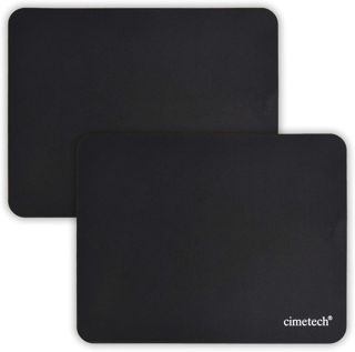 cimetech Tapis de Souris Mousepad de Bureau 23 x 18 cm Ultra Mince Base en Caoutchouc Antidérapante Lavable la Vitesse et la précision Améliorées pour PC, Ordinateur, Travail -Noir