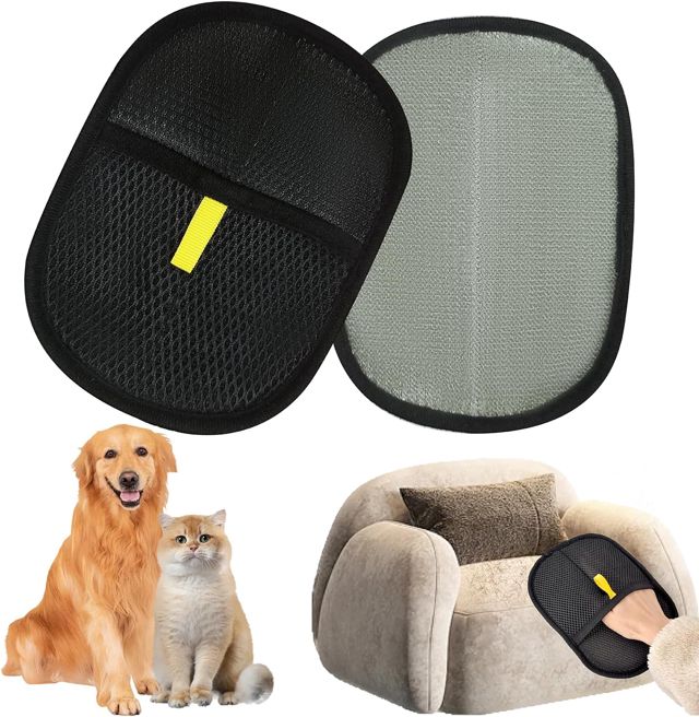 2 pièces Gant Ramasse Poils Animaux,Gants Brosse Anti Poils Animaux