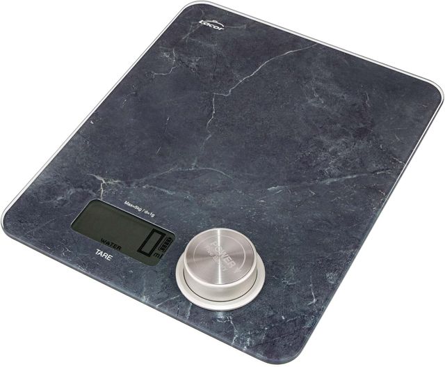 Lacor 61720 - Balance de cuisine à effet marbre, sans piles ni