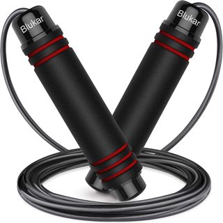 Blukar Corde à Sauter, Speed Jump Rope Réglable pour Hommes & Femmes