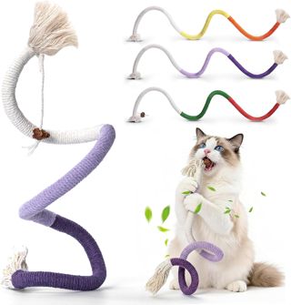 Jouet Chat, Jouet de Dentition Chaton, Jouet Herbe a Chat, Jouet a Macher Chat, Jouets de Soins Dentaires pour Chats, pour Interagir Et Nettoyer Les Dents