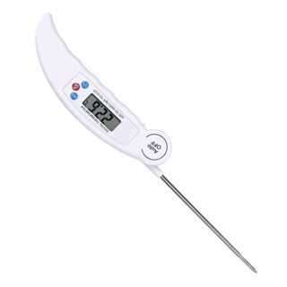 Zerodeko Thermomètre à Viande Pliable Multifonction en Acier Inoxydable, Thermomètre Alimentaire Numérique Précis, Sonde Anti-poussière, Plage 50°c à 300°c, Cuisine, Barbecue