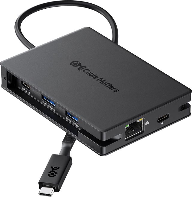 Cable Matters Adaptateur Multiport USB-C 8 en 1, 2 X HDMI