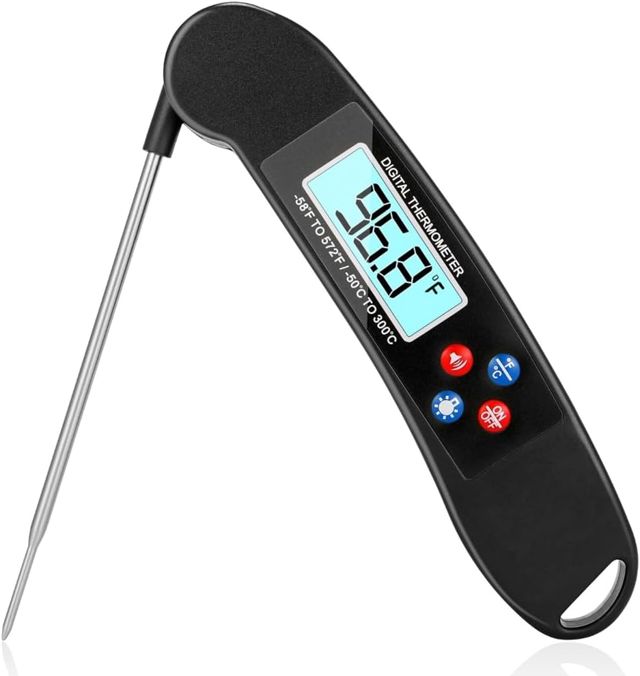 Timer de la Cuisine pour Les Grillades, Barbecue, Cuisine Gadgets Faciles Thermomètre à Lire Instantané pour Les Grillades