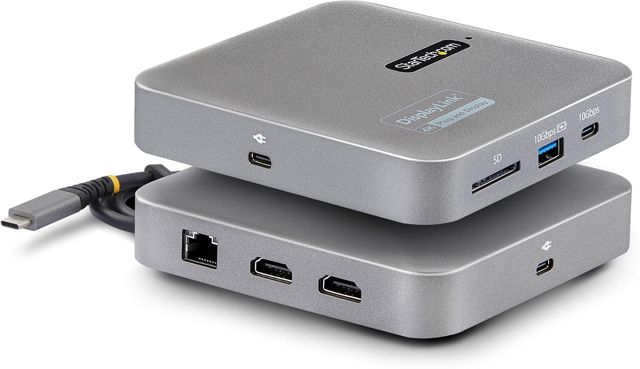 StarTech Dock USB-C DisplayLink 7-en-1 Double HDMI 4K 60Hz, GbE