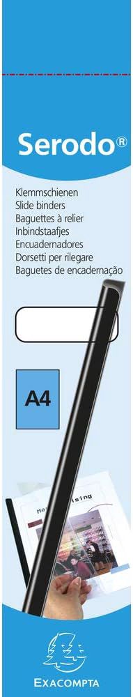 Baguette reliure manuelle 18 mm Exacompta Serodo noire - Lot de 15