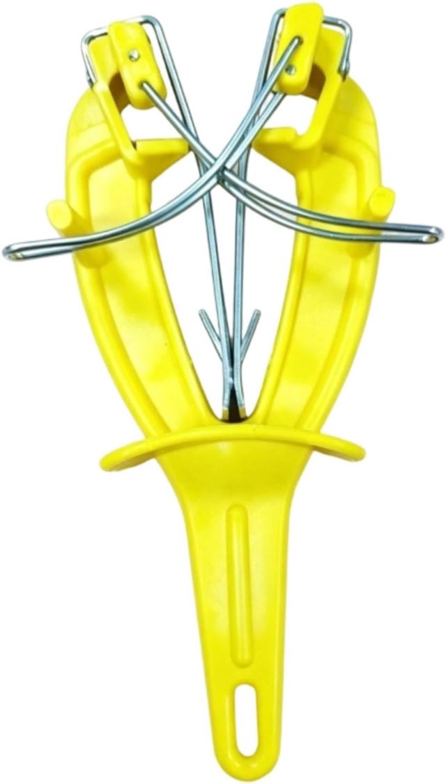 Aiguiseur Manuel avec Poignée Ergonomique pour Couteaux, Jaune