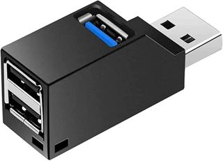 Hub USB 3.0 à 3 Ports(2 USB 2.0 + USB 3.0), Adaptateur Portable, Station d'accueil, Concentrateur de données pour PC et Ordinateur Portable(Noir)