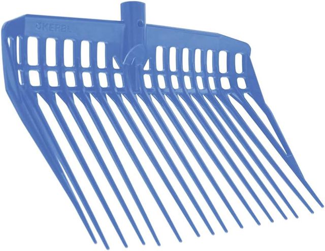 Kerbl EcoFork Fourche à Copeaux sans Manche pour Élevage/Agriculture Urbaine Bleu (Lot de 2)