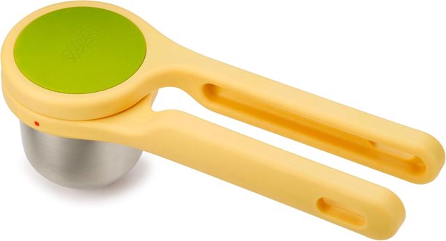 Joseph Joseph Helix Garlic Press, action d'écrasement facile, lavable au lave-vaisselle - Vert