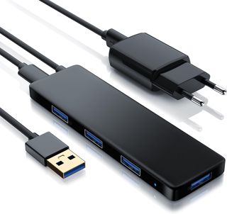 Primewire - Hub 4 Ports USB 3.2 Gen.1 Dock - Multiprise USB pour PC, Laptop, Ultrabook, MacBook - SuperSpeed jusqu'à 5 Gbps - Design Ultra Slim