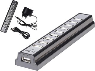 KALEA-INFORMATIQUE Hub USB 2.0 10 Ports avec Alimentation Externe