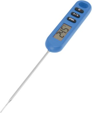 Haofy Thermomètre à Viande Numérique à Lecture Instantanée, Thermomètre Alimentaire de Viande Thermomètre de Barbecue de Cuisine de Cuisine Numérique avec Longue Sonde pour la Cuisson (Bleu)