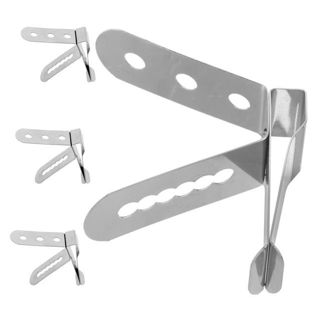 Toyvian 4pièces Supports Acier Inoxydable pour Sondes de Thermomètres Pinces pour Thermomètres de Cuisine Compatibles avec Casseroles et Barbecues