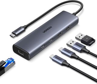 UGREEN 10Gbps Hub Ethernet 5 en 1 Adaptateur RJ45 USB C 3.2 Gen 2