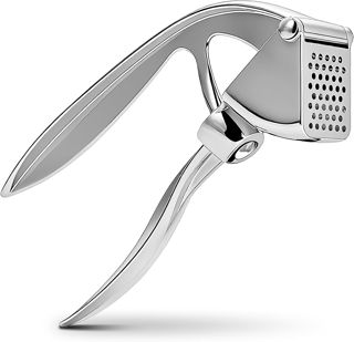 Presse ail Professionnel en Inox, Presse ail inox robuste et durable, poignée ergonomique, anti-rouille, compatible lave-vaisselle, facile à nettoyer, ustensile de cuisine premium pour usage quotidien