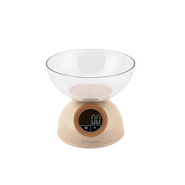 Tognana Iridea Balance de Cuisine Numérique 5 kg Plastique Champagne