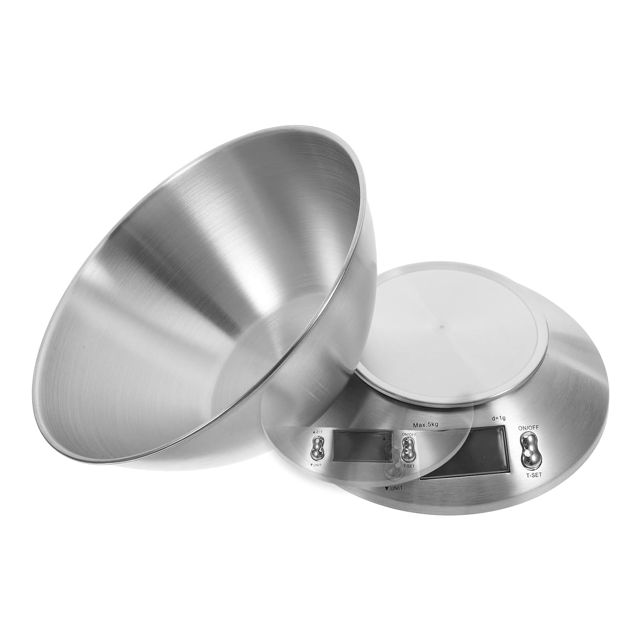 Balance Alimentaire Numérique Inox 5000g Cuisine et Portions
