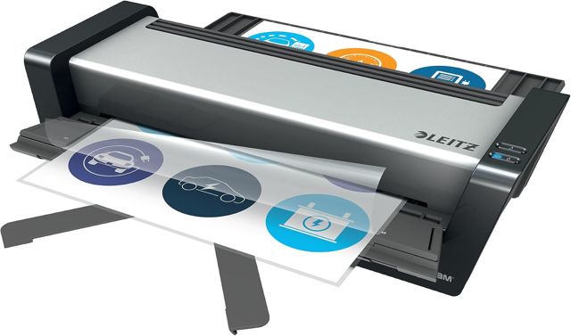 LEITZ - Feuilles de Nettoyage pour Plastifieuses A4 / A3, Lot de 5 Pochettes de Nettoyage pour Plastifieuse, Éliminent les Résidus de Colle & Évitent les Bourrages (72550000)