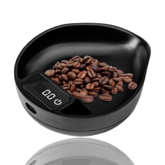 Balance à café pour peser le dosage en un, balance à café électronique, balance à expresso numérique de haute précision, conception de bol rond, balance de cuisine avec affichage