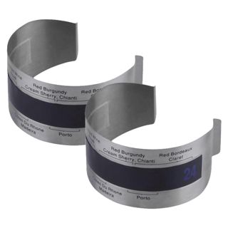 UKCOCO Thermomètre à Vin Numérique 2 Pièces en Acier Inoxydable, Bracelet Thermomètre à Lecture Instantanée pour Bouteilles, Affichage Facile, Portable, la Cuisine et Dégustation