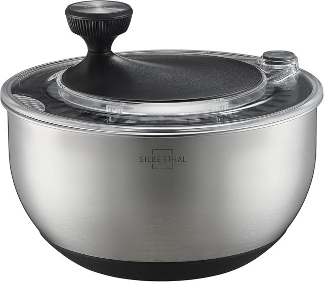 SILBERTHAL Essoreuse à Salade Inox 4,5 L avec Manivelle et Panier