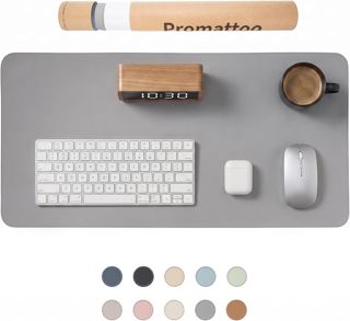 grand sous-main XXL en cuir végan - antidérapant, sans odeur et résistant à l'eau - tapis de bureau élégant pour ordinateur portable avec emballage cadeau - bureau, télétravail et plus