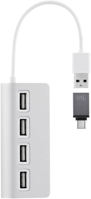 T'nB - Hub USB 7 en 1, 4 USB-A et 3 USB-C 3.0, Aluminium