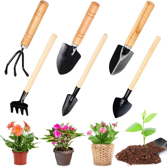 Lot de 6 petites pelles de jardin - Mini pelle de jardin - Pour outils de jardin tels que fleurs, transplantation et ameublissement de la terre