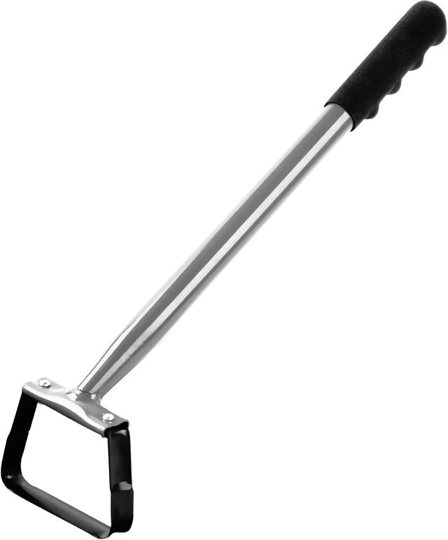 Walensee Houe à étrier Mini pour désherbage, sarcloir Circulaire Hula-Ho de 35,6 cm, cultivateur de Jardin métal Tranchant résistant, houe à gratter avec Manche Gris et poignée rembourrée