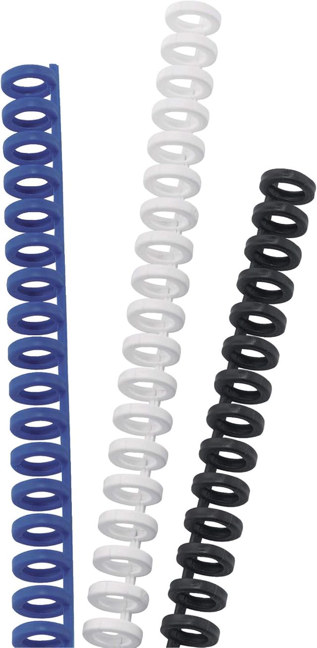 GBC, Lot de 50 Peignes ClickBind, A4, 8 mm, Capacité de 45 feuilles, Permet l'ajout et le retrait facile de pages, Ouverture 360° et à plat, idéal pour la photocopie, Noir, 388019E