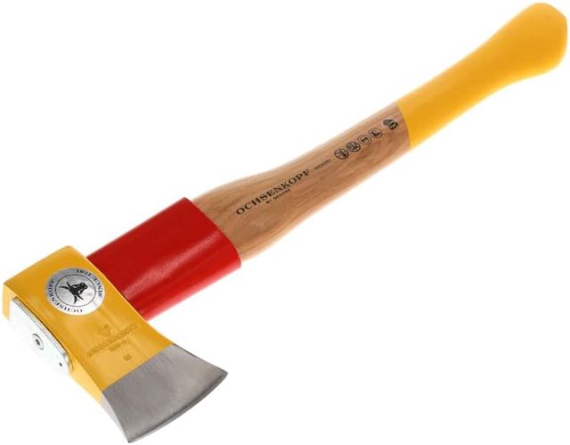 OCHSENKOPF Hachette SPALT-FIX ROTBAND-PLUS, Manche en bois de hickory, Forgée, 1 250 g, Pour travailler au jardin ou en forêt, OX 10 H-1207