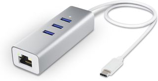 APM Hub USB C, 4 en 1, vers Ethernet RJ45 et 3 Ports USB 3.0, Adaptateur USB Type-C 5Gbps, Réseau Gigabit, Compatible avec Windows MacOS Linux ChromeOS PC XPS Surface MacBook, 570317