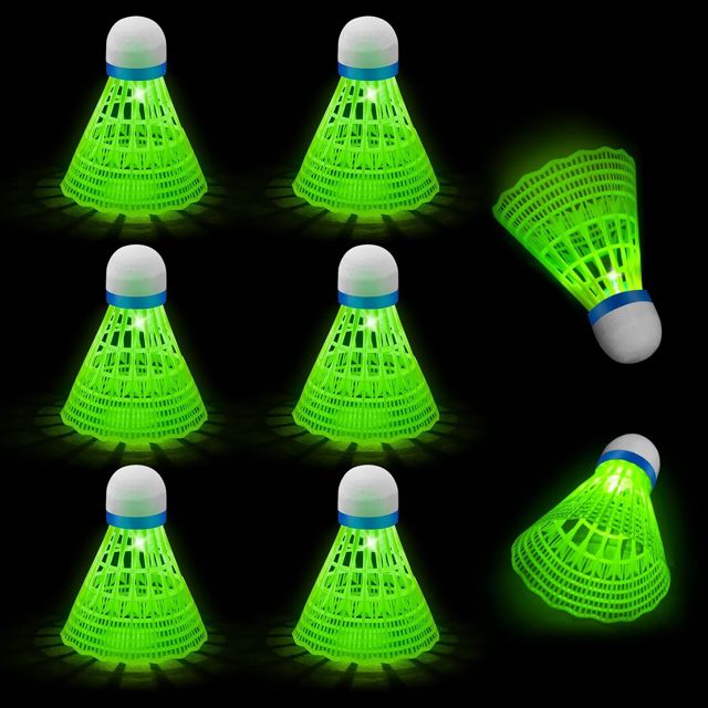 Volants Badminton LED Lot 8 Nylon Plume Stabilité Durabilité