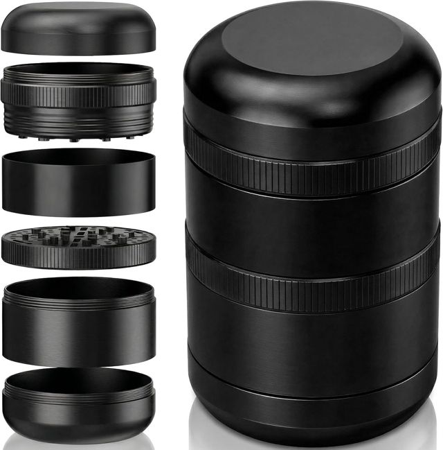 Viberium Grinder Metal Pro 60 mm - Accessoire Herbe, Effriteuse 4 pièces