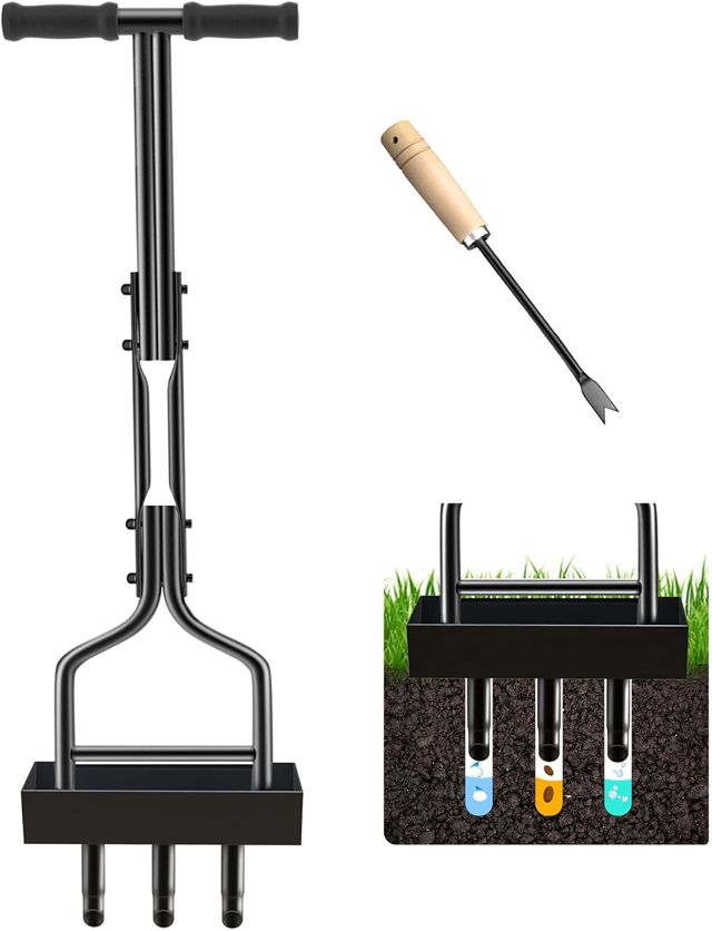 Aérateurs de Gazon Manuels, Aerateur Gazon Manuel avec Cadre de Sol, Aérateur de Pelouse Aérateur à Gazon Scarificateur Gazon, Manuel Aérateur Gazon Aerateur Pelouse Core Aérateur Outils Jardin