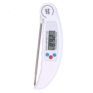 UKCOCO Thermomètre Numérique Cuisine Pliable Sonde Anti-poussière en Acier Inoxydable, Mesure Précise et Large Plage de Température pour Cuisson et Camping