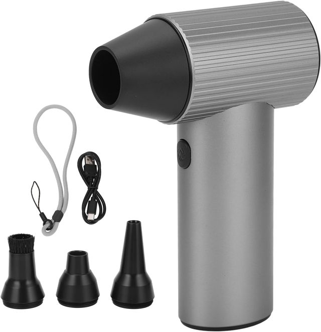 Dépoussiéreur D'air électrique, Souffleur Rechargeable 90 000 Tr/min 45 M/s avec Moteur sans Balais et Réglage à 3 Vitesses, pour le Nettoyage du Clavier de Bureau, de Voiture