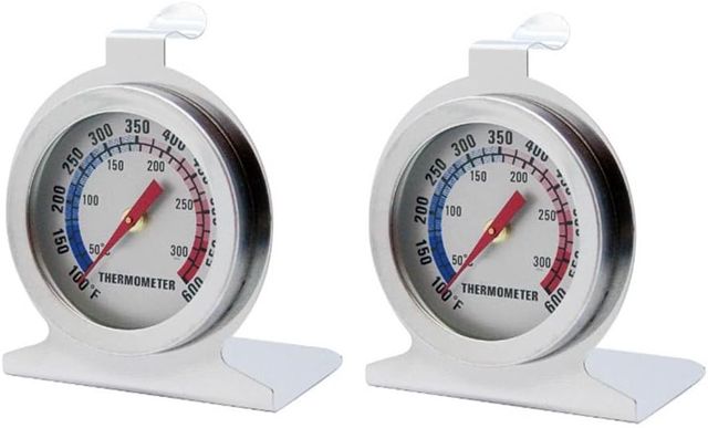 Lot de 2 thermomètres électriques pour four en acier inoxydable avec large échelle de 100 à 600 F pour une utilisation en cuisine